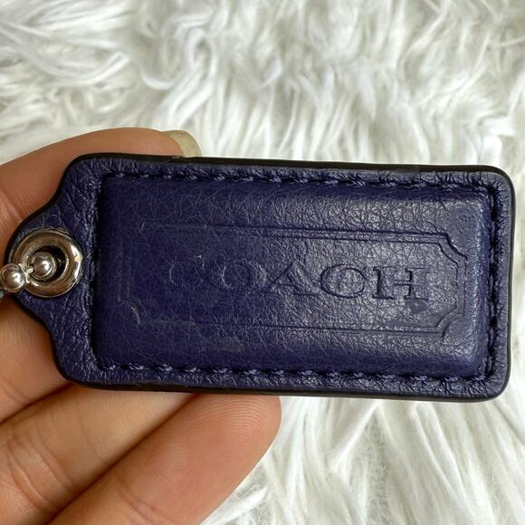 2" COACH Blue Fob Bag Charm Hang tag Hangtag - Picture 1 of 2